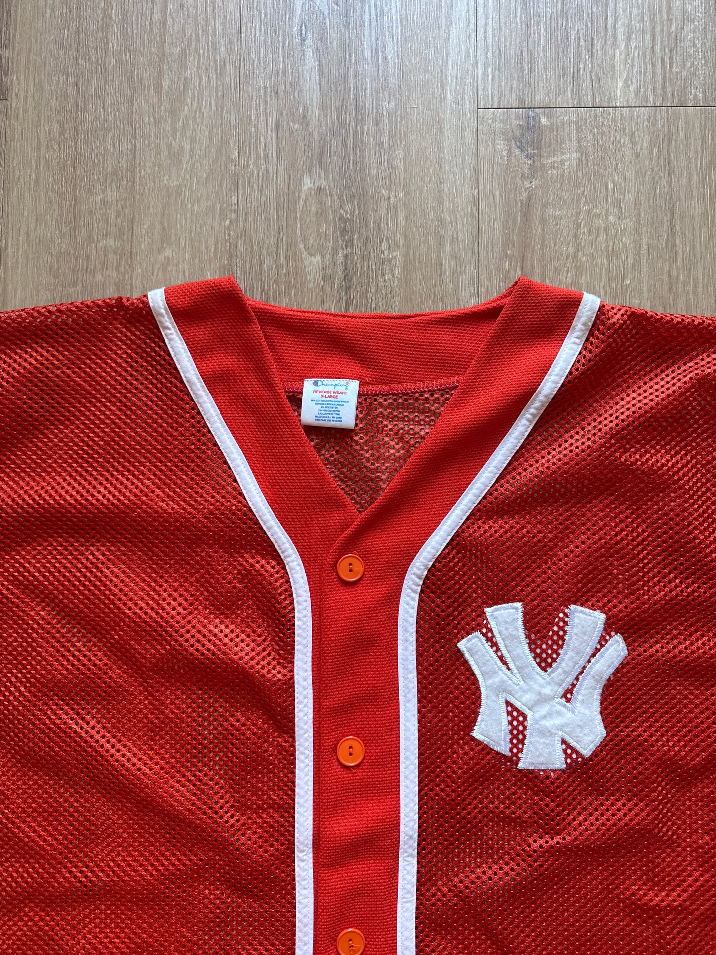 Vintage Champion New York Yankees Orange Baseball Jersey