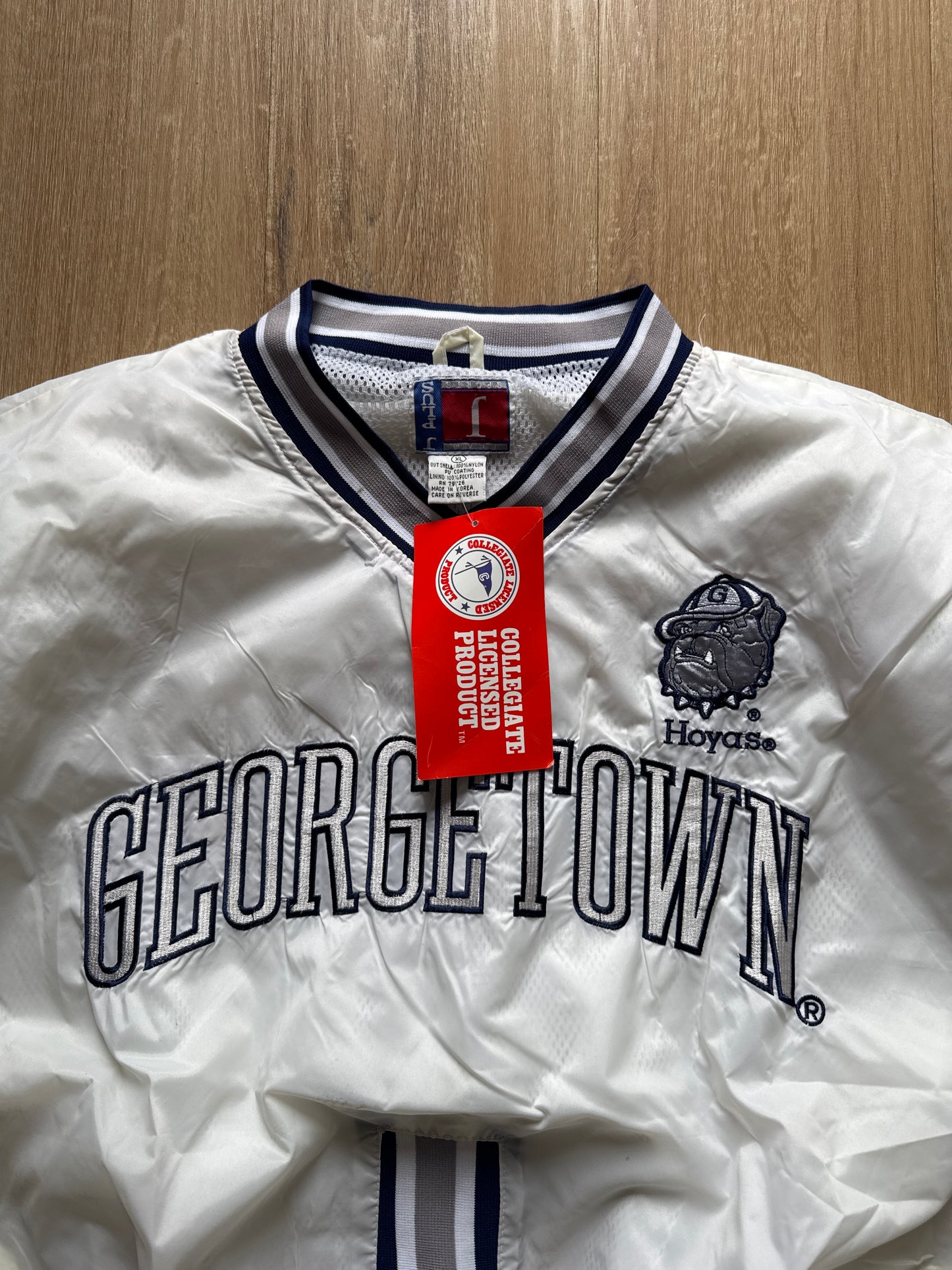 Vintage Collegiate Sportswear University Of Georgetown Hoya Windbreaker Tee