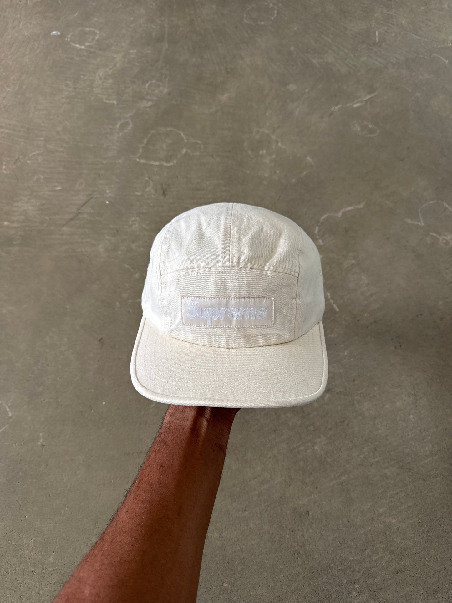 Supreme Washed Chino Twill Natural Camp Cap