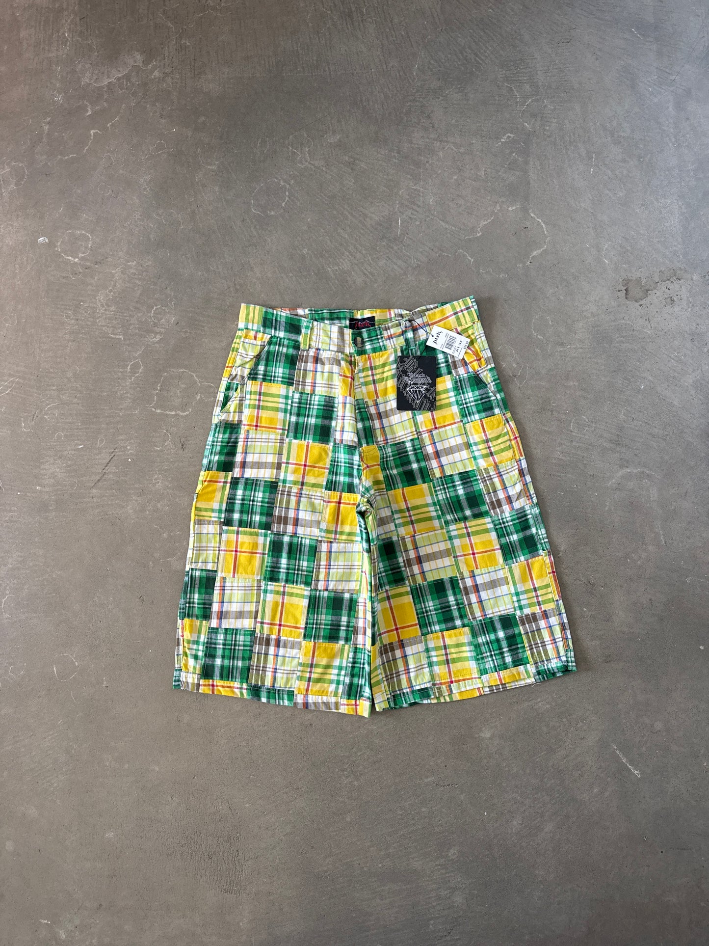 Vintage Y2K Dtek Patchwork Plaid Shorts