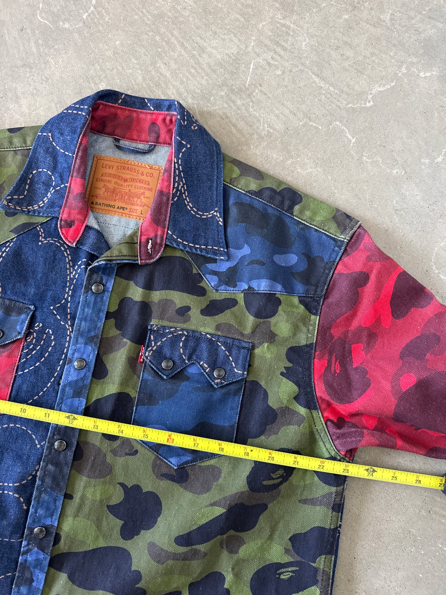 A Bathing Ape Bape x Levi’s Multicolor Camo Jacket