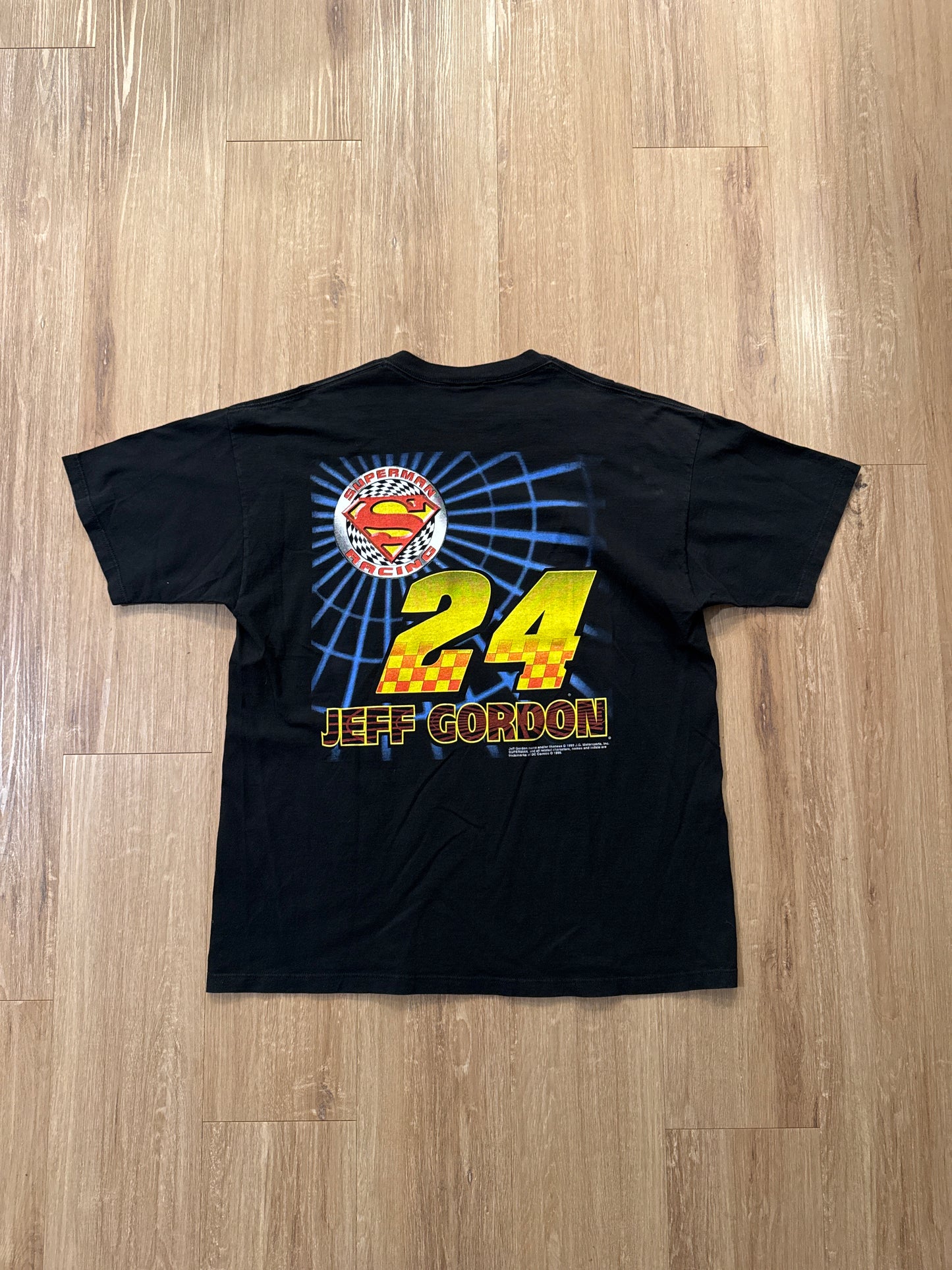 Vintage 1999 Nascar Jeff Gordon Superman A Galaxy Saved Tee