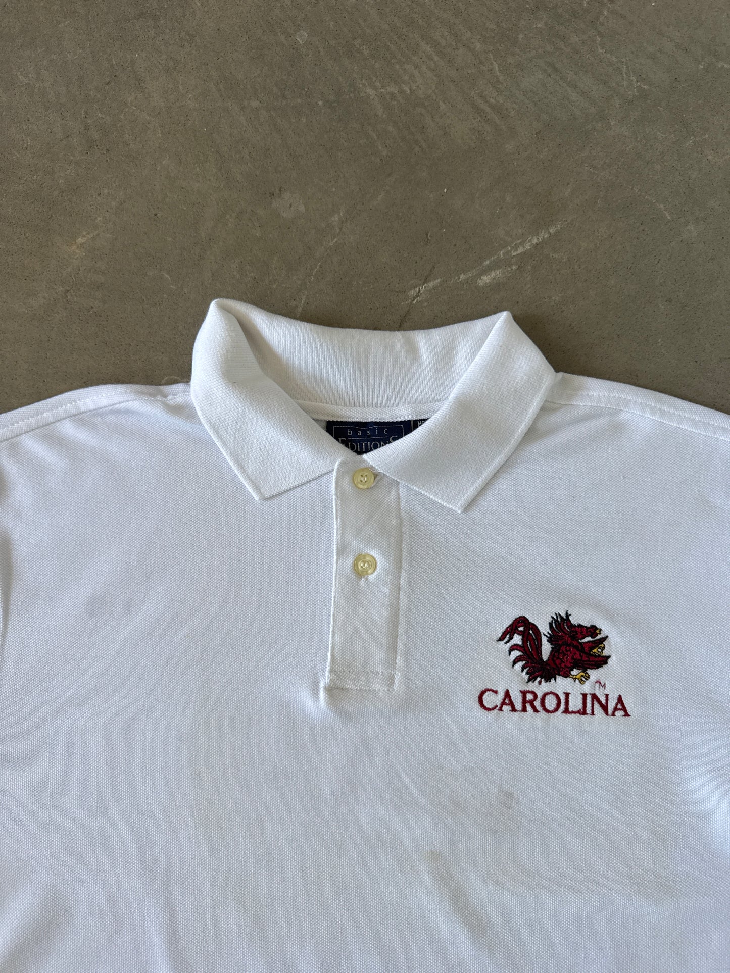 Vintage University Of South Carolina Gamecocks Embroidered Logo Polo Shirt