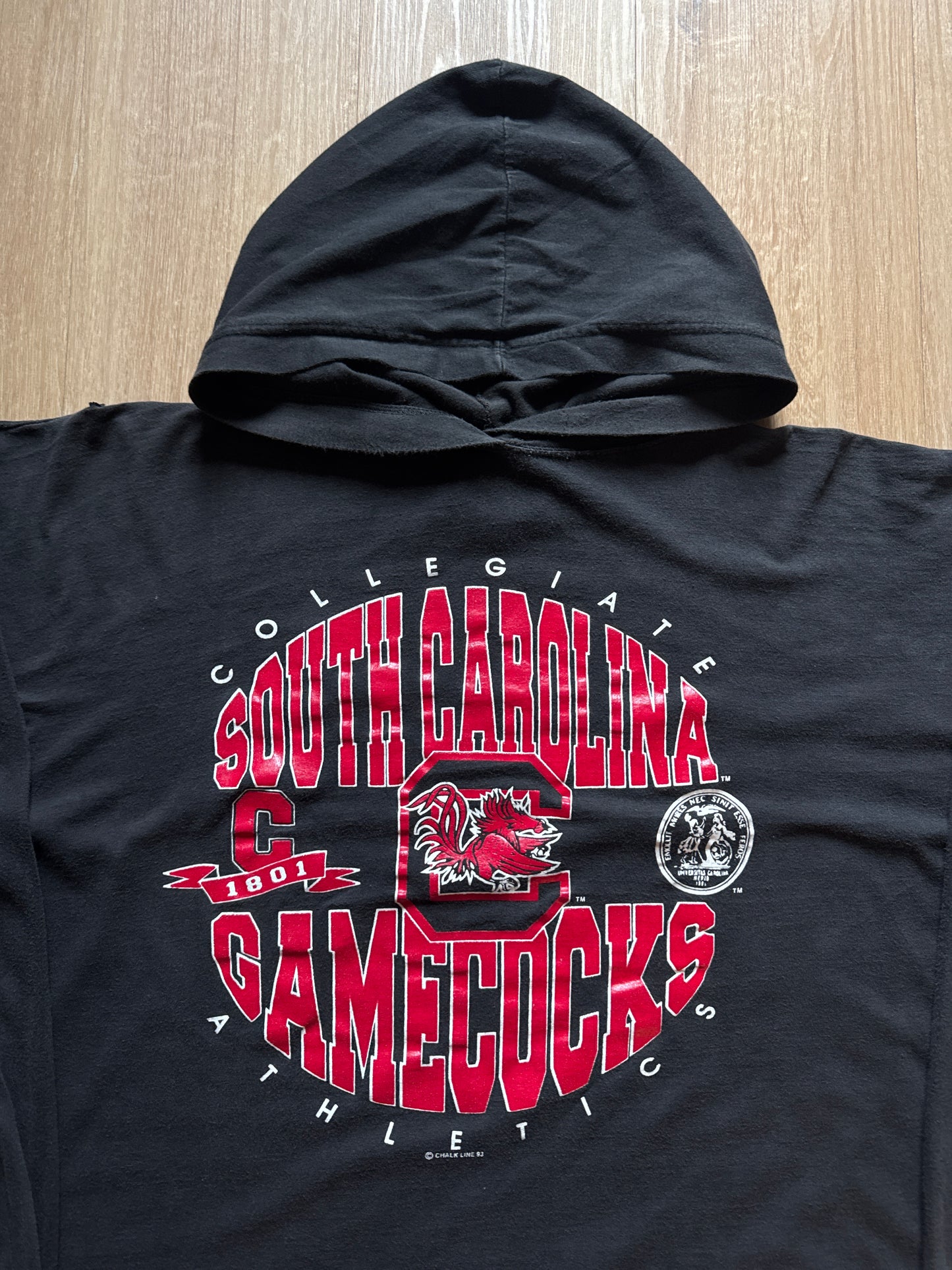 Vintage 1993 Chalk Line University Of South Carolina Gamecocks Hooded Tee