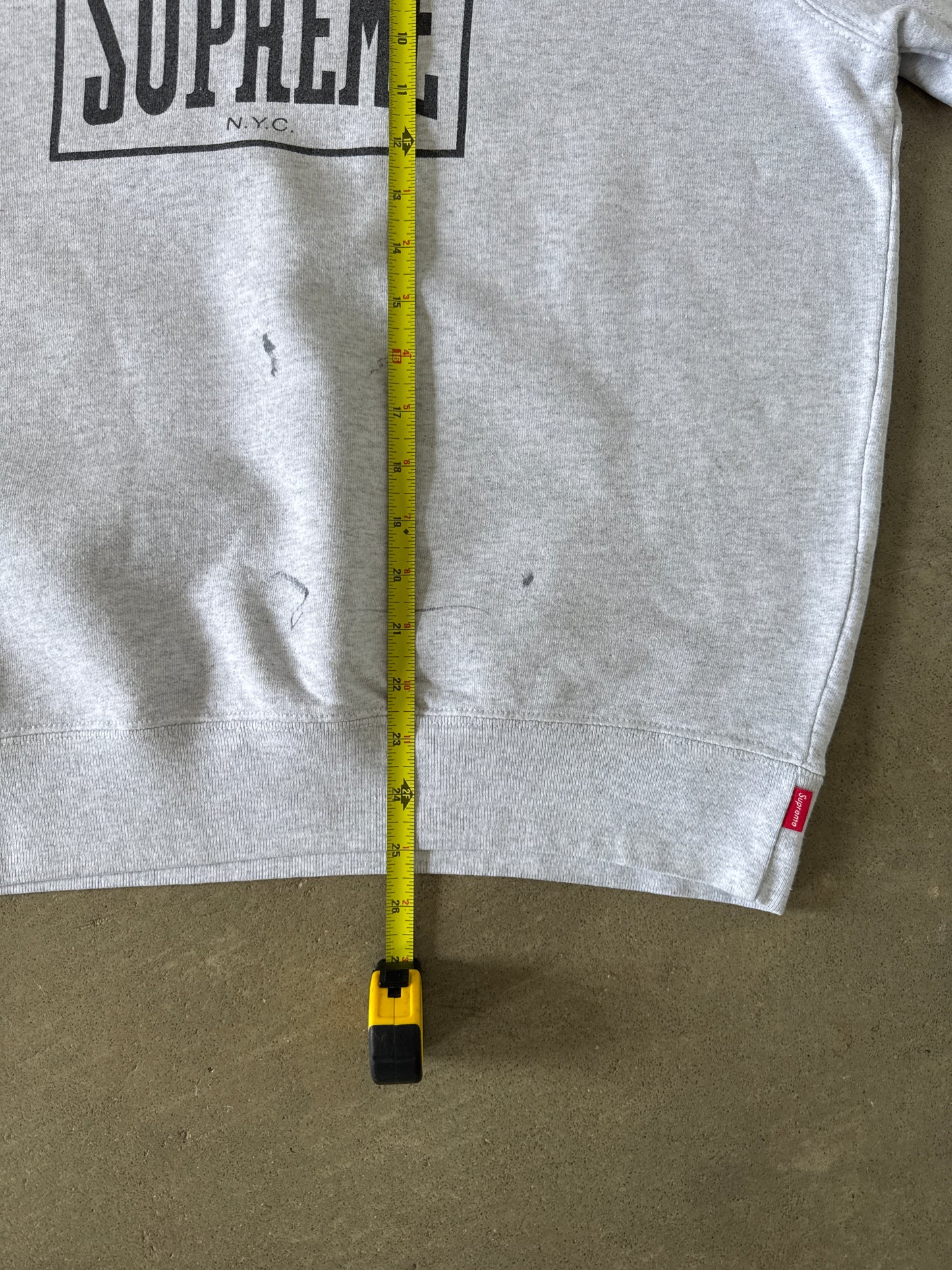 Supreme Warm Up Ash Grey Crewneck (SS19)