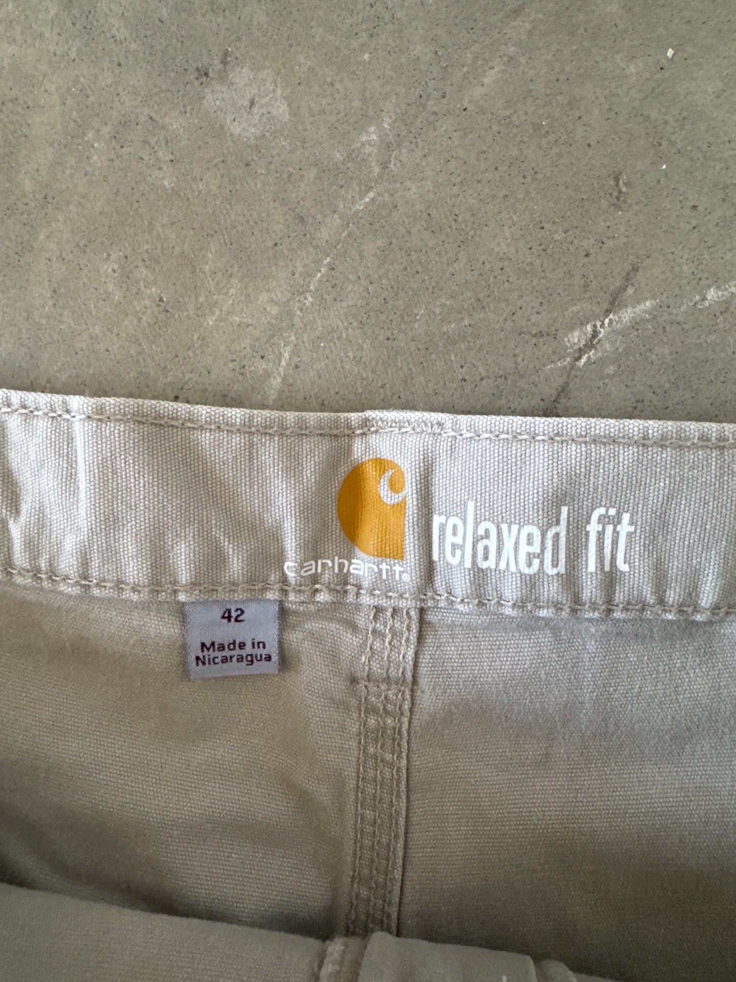 Carhartt Relaxed Fit Light Tan Carpenter Shorts