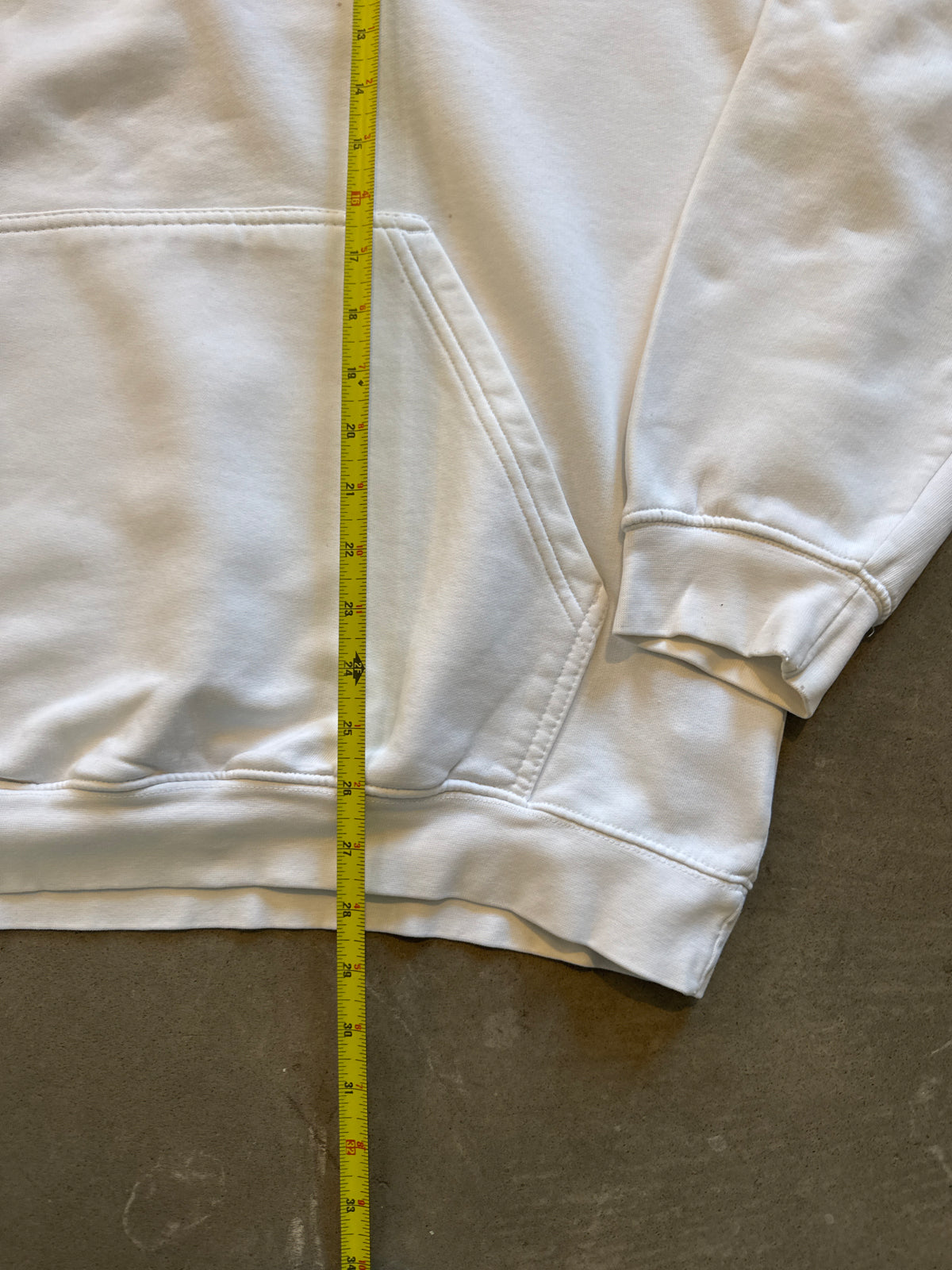 Vintage Nike White Embroidered Logo Quarter Zip Hoodie