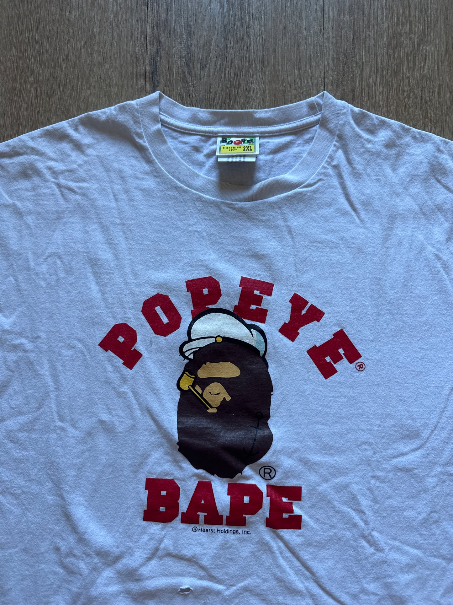 A Bathing Ape Bape Popeye Ape Head College Tee