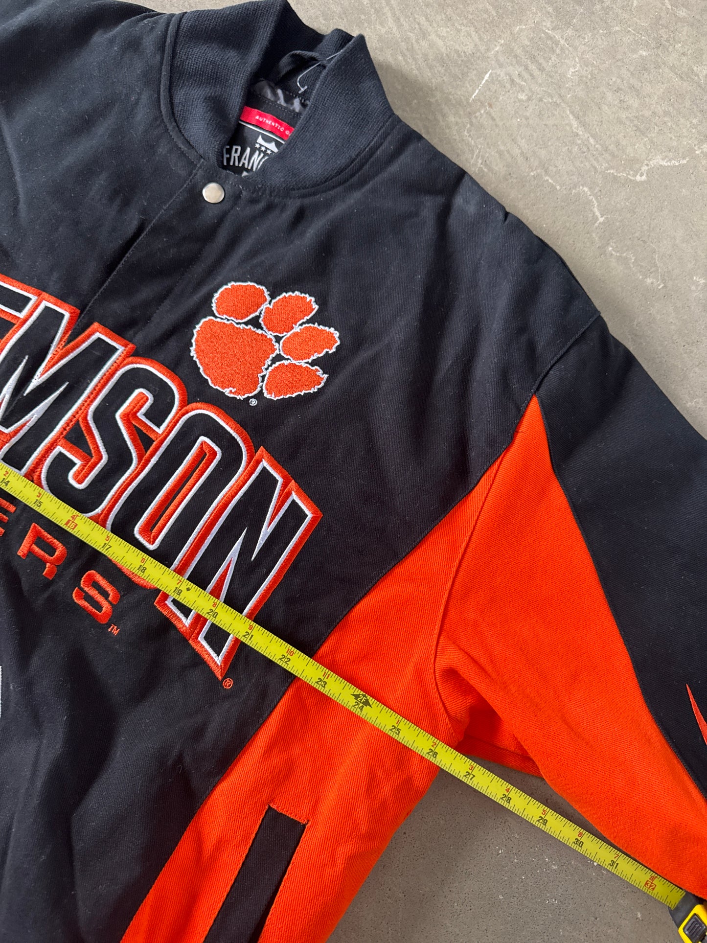 Franchise Collegiate Sportswear University Of Clemson Tigers Embroidered Varsity Jacket