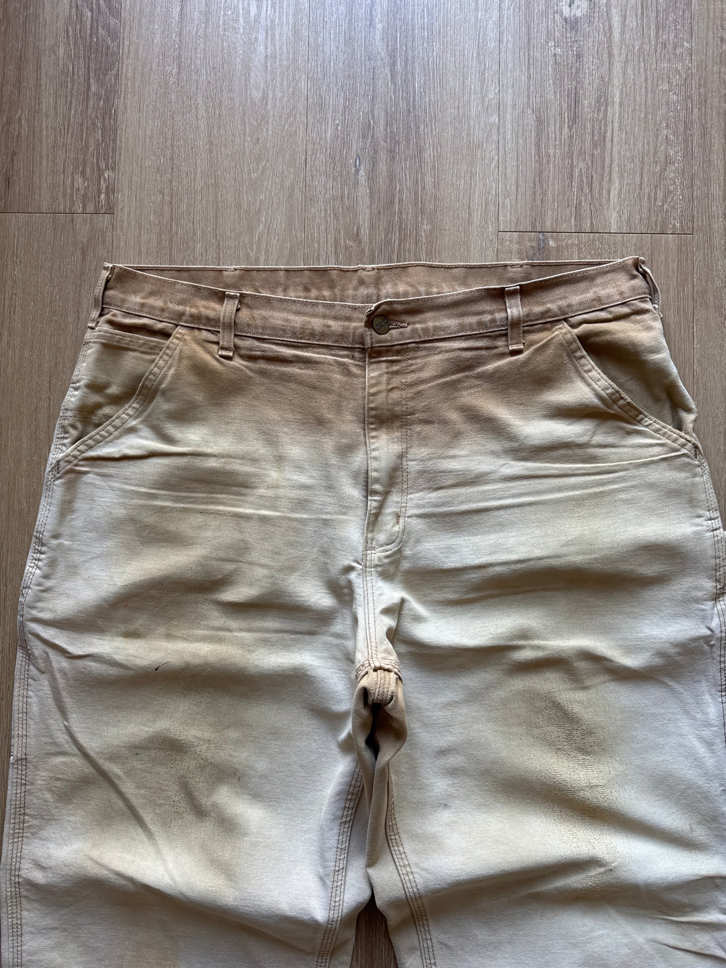 Vintage Carhartt Faded Distressed Tan Carpenter Pants