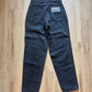 Vintage Slick Work In Progress Embroidered Patchwork Faded Black Denim Jeans