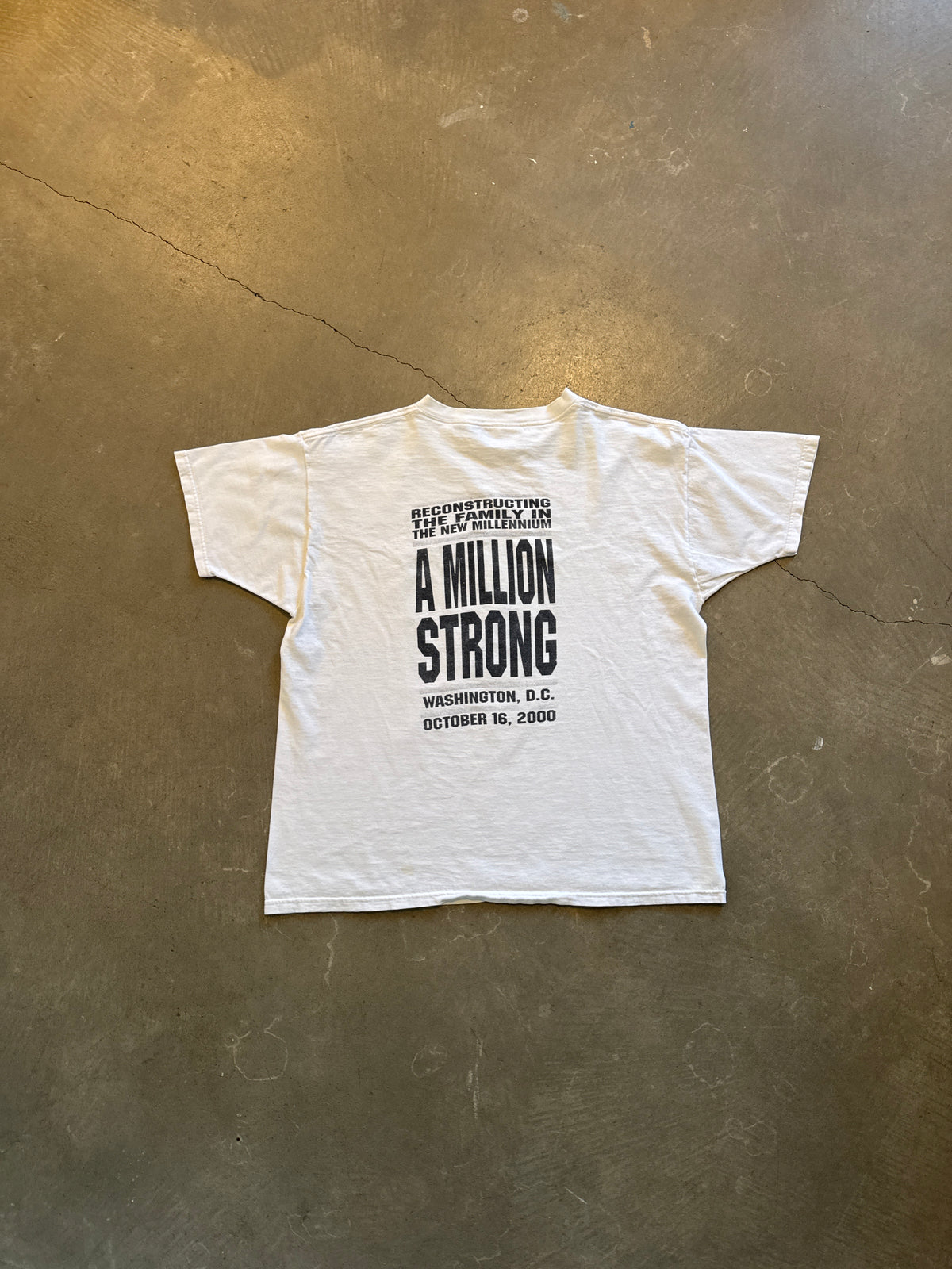 Vintage 2000 Million Strong Man Woman March Black History Rap Tee