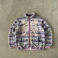 Kapital Ashland Stripe & Bone Fleece Zip Blouson Jacket