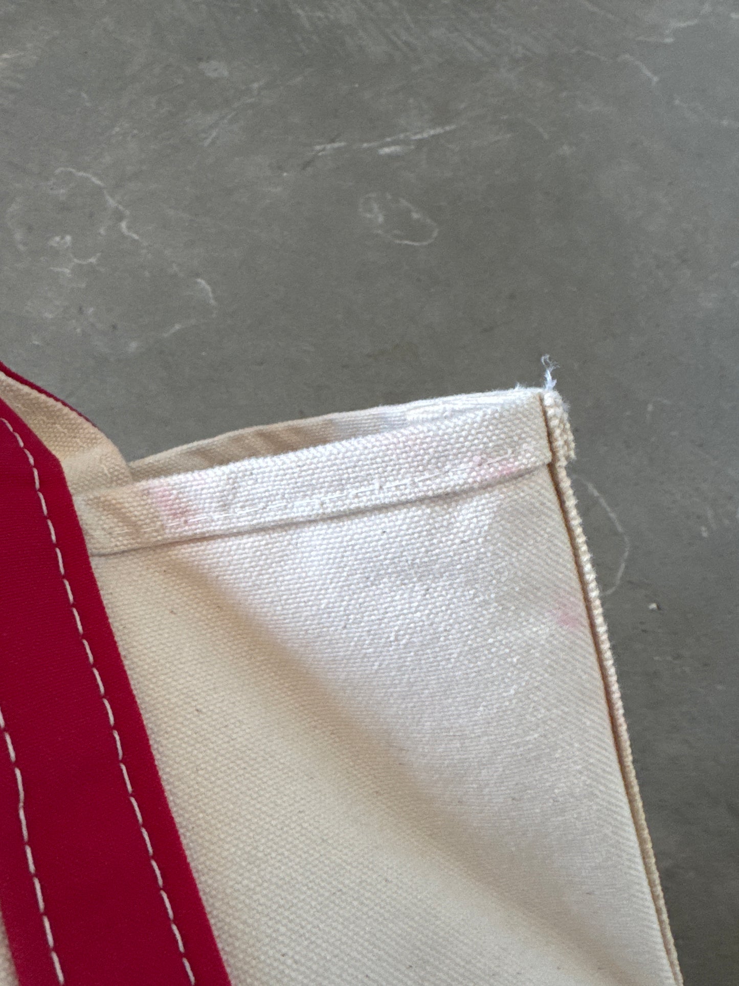 Vintage L.L. Bean Red Canvas Boat & Tote Bag