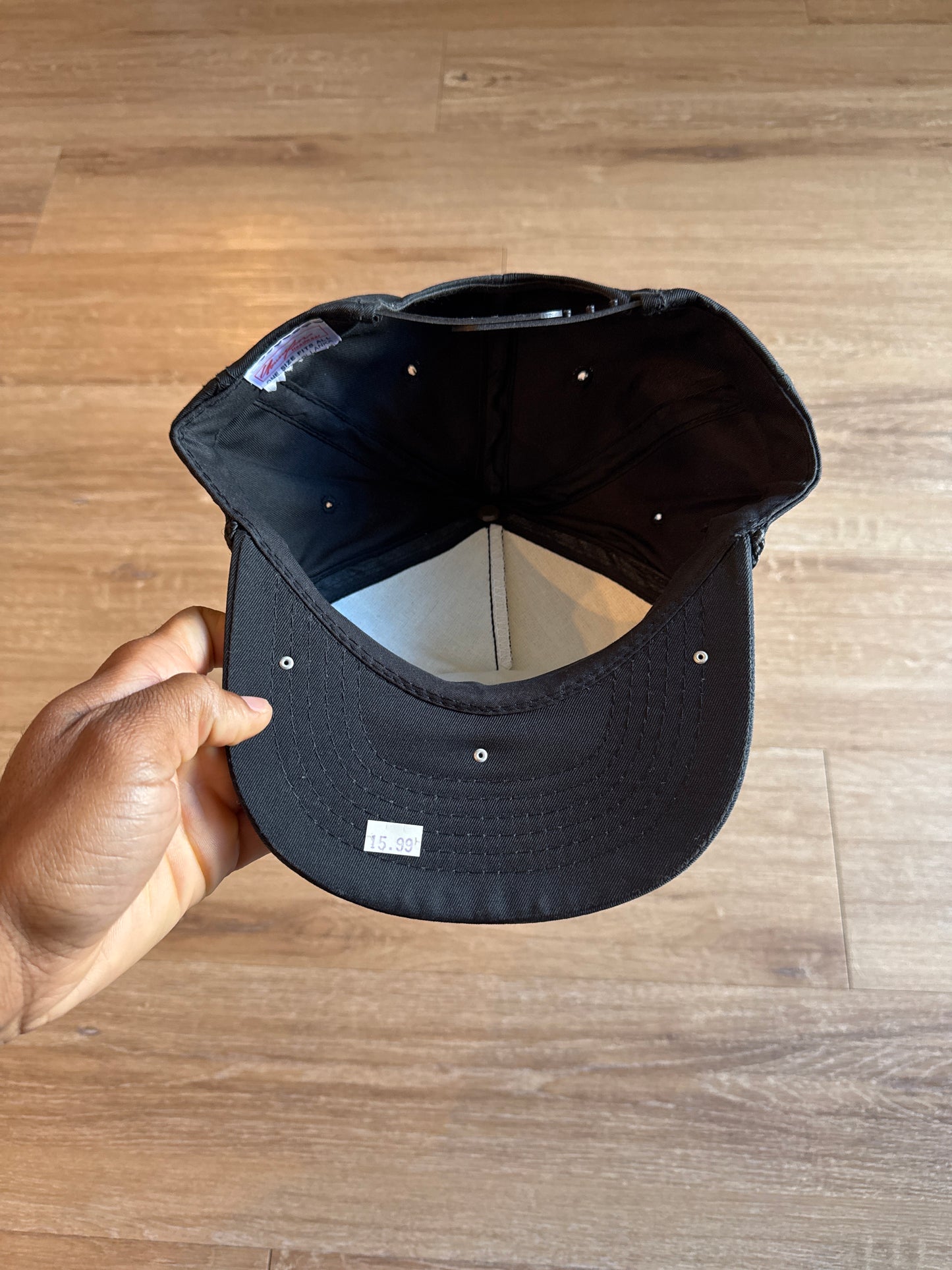 Vintage 90s Used Metal Plate Snap Back Hat