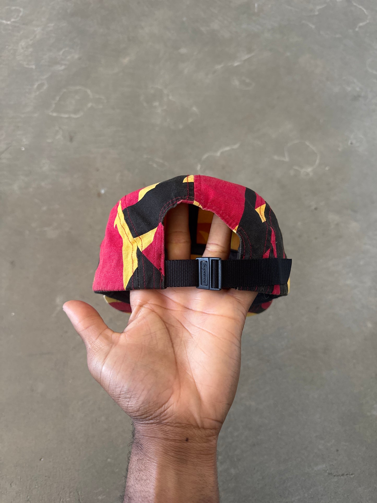 Supreme Military Red Tribal Camo Camp Cap (FW19)