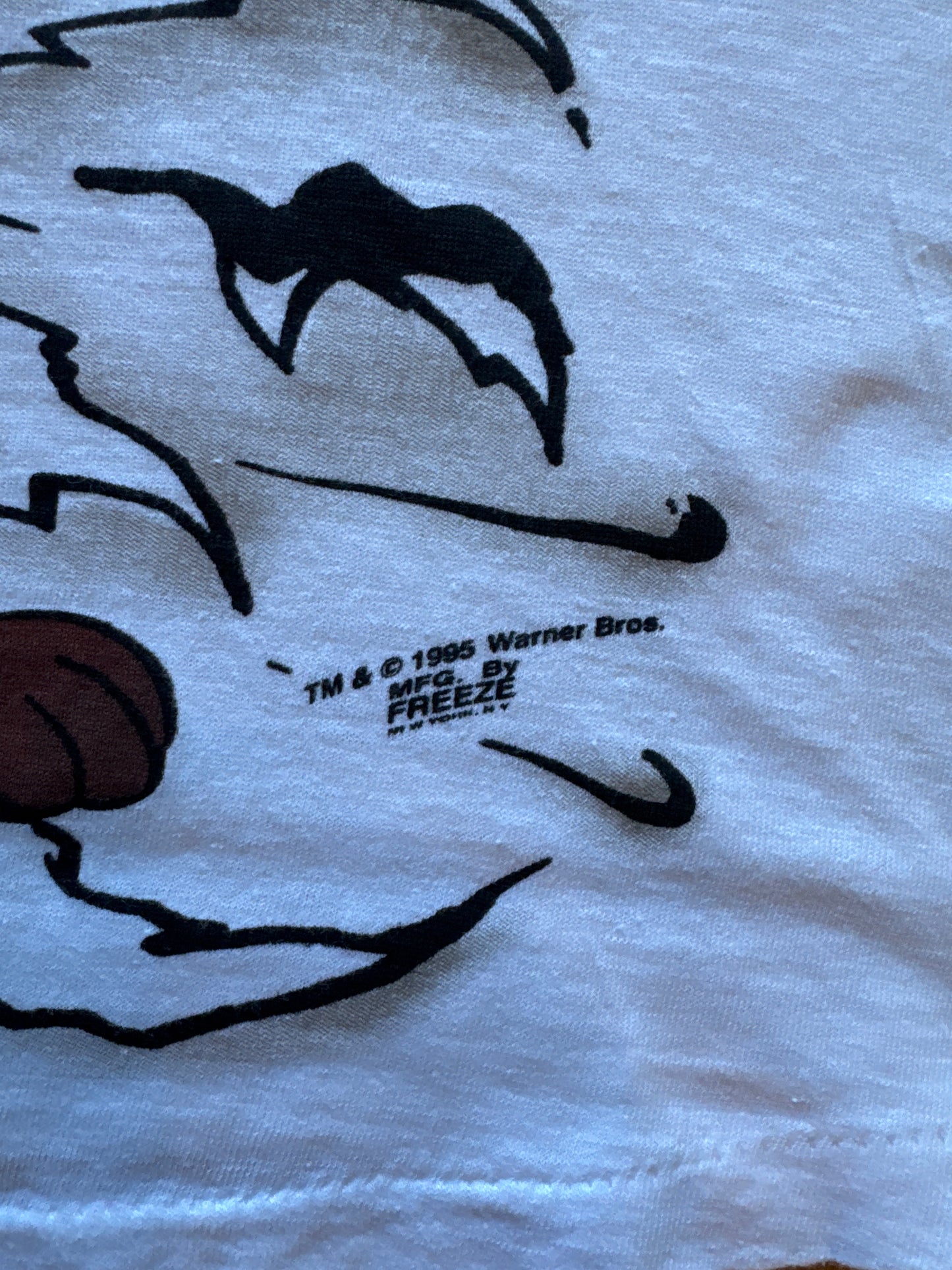 Vintage Youth 1995 Warner Bros Taz Wild Thing All Over Print Tee