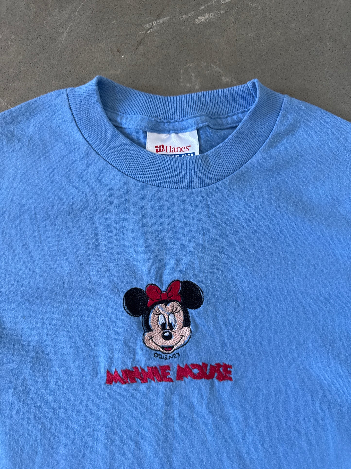 Vintage 90s Youth Disney Minnie Mouse Embroidered Tee