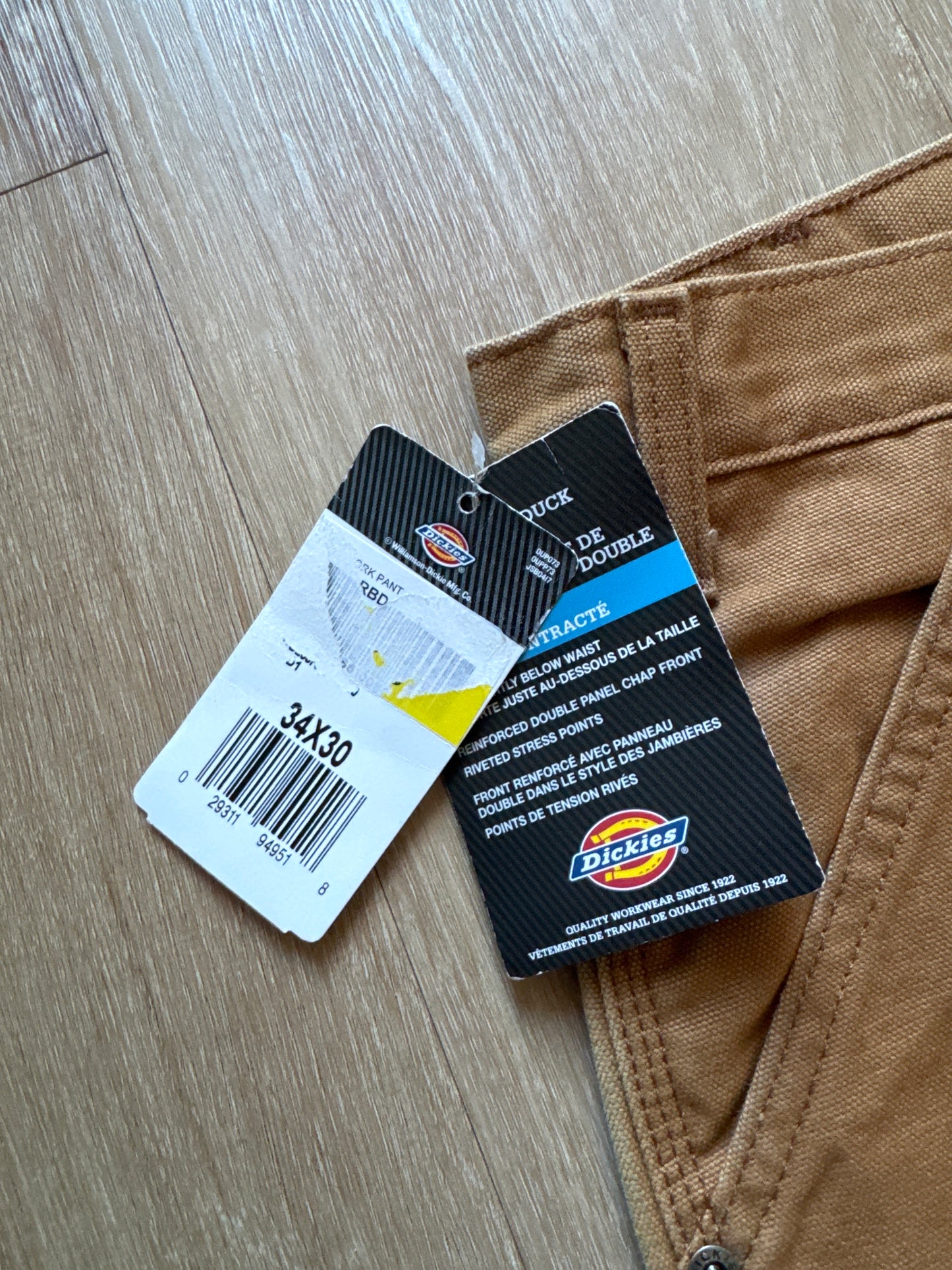 Dickies Dark Tan Relaxed Straight Double Knee Carpenter Pants
