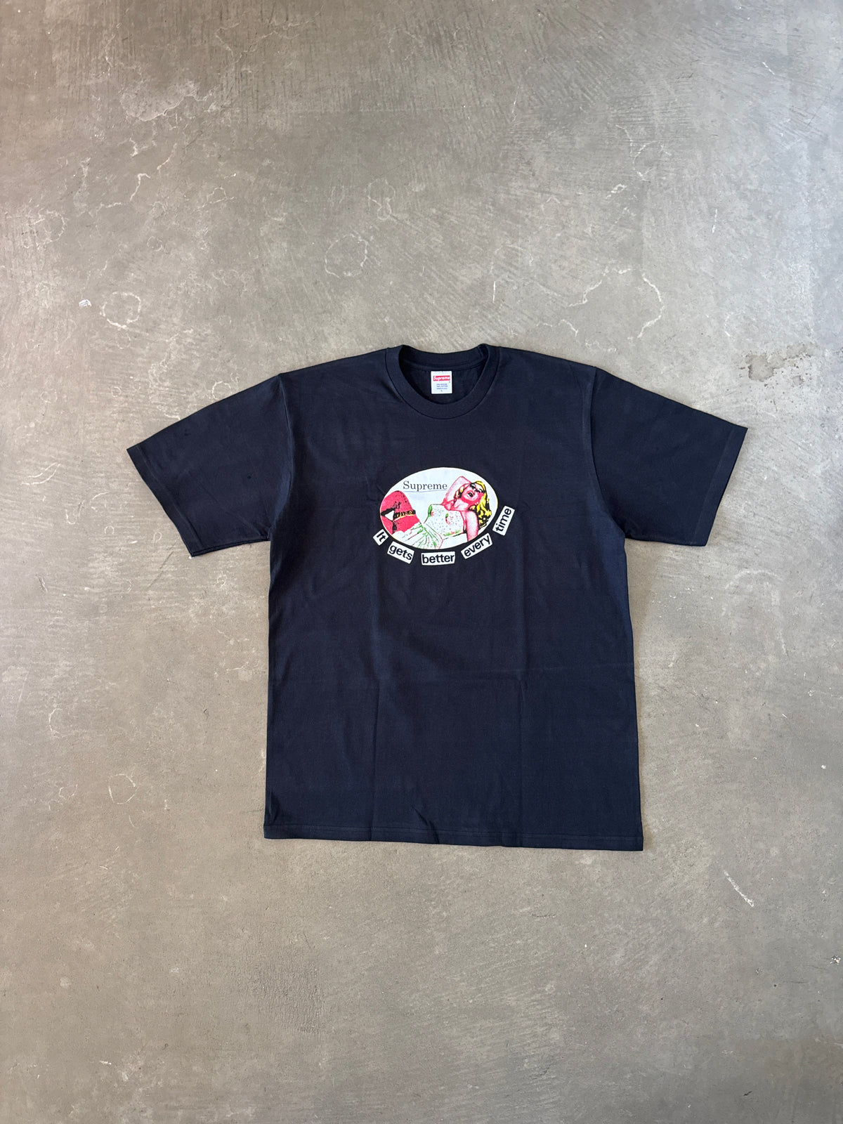 Supreme It Gets Better Every Time Black Tee