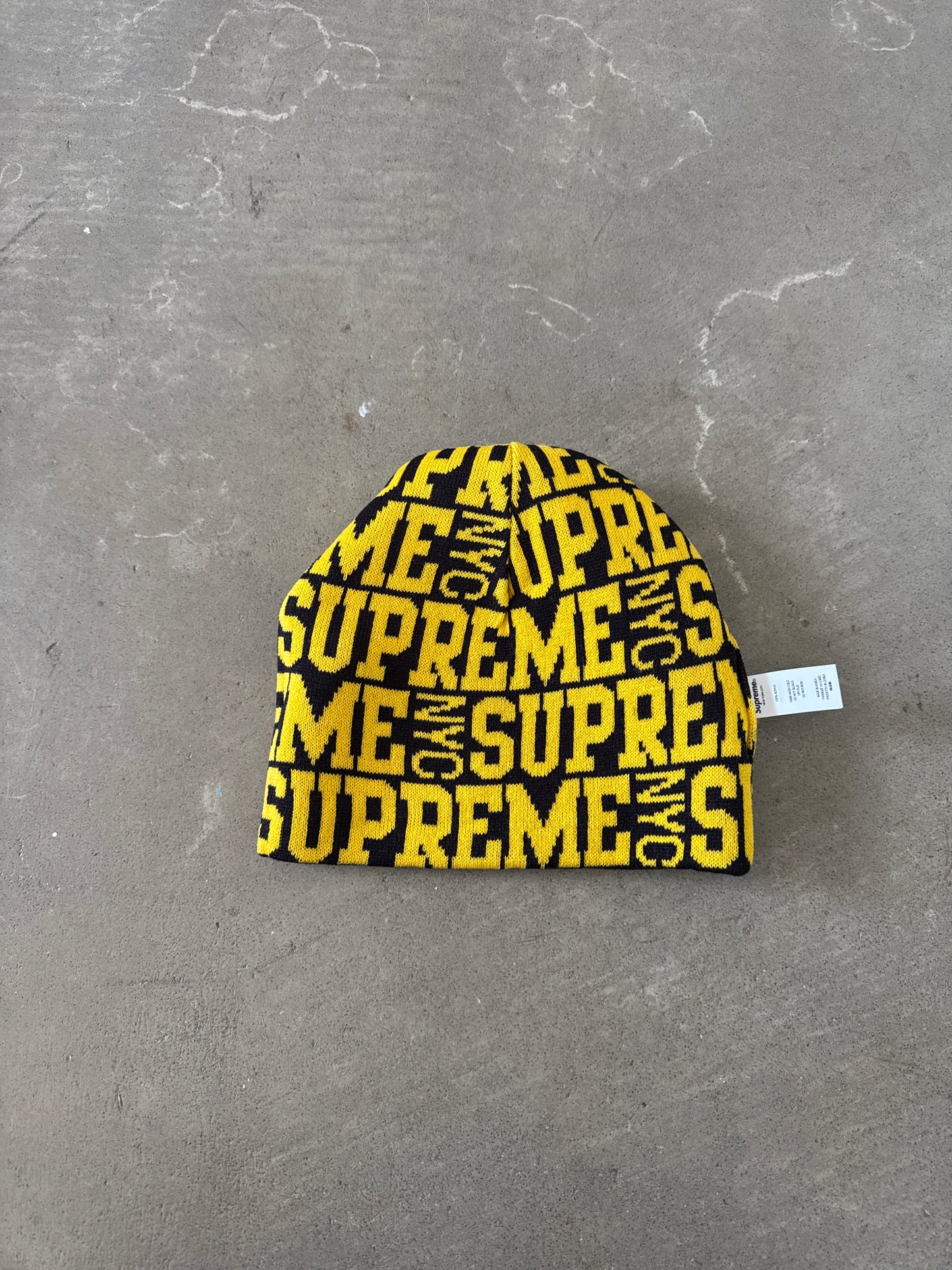 Supreme Reversible Yellow Camo Beanie (FW26)