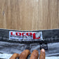 Vintage Y2K Loco Streetwear Faded Grey Denim Jean Jort Shorts