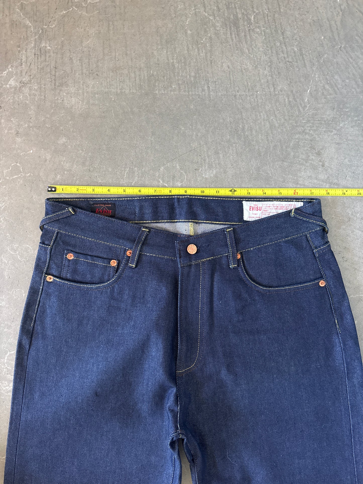 Evisu Embroidered Japanese Wave Art Salvage Denim Jeans