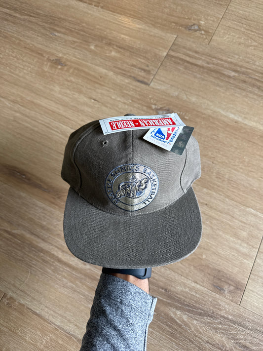 Vintage 90s American Needle Seattle Super Sonic’s Strap Back Hat