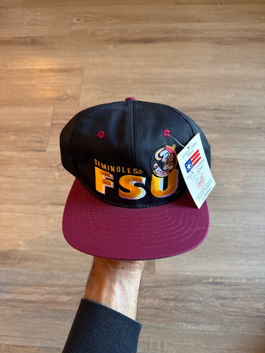 Vintage 90s Super Star Speedway Collegiate Sportswear Florida State University Seminoles Snap Back Hat