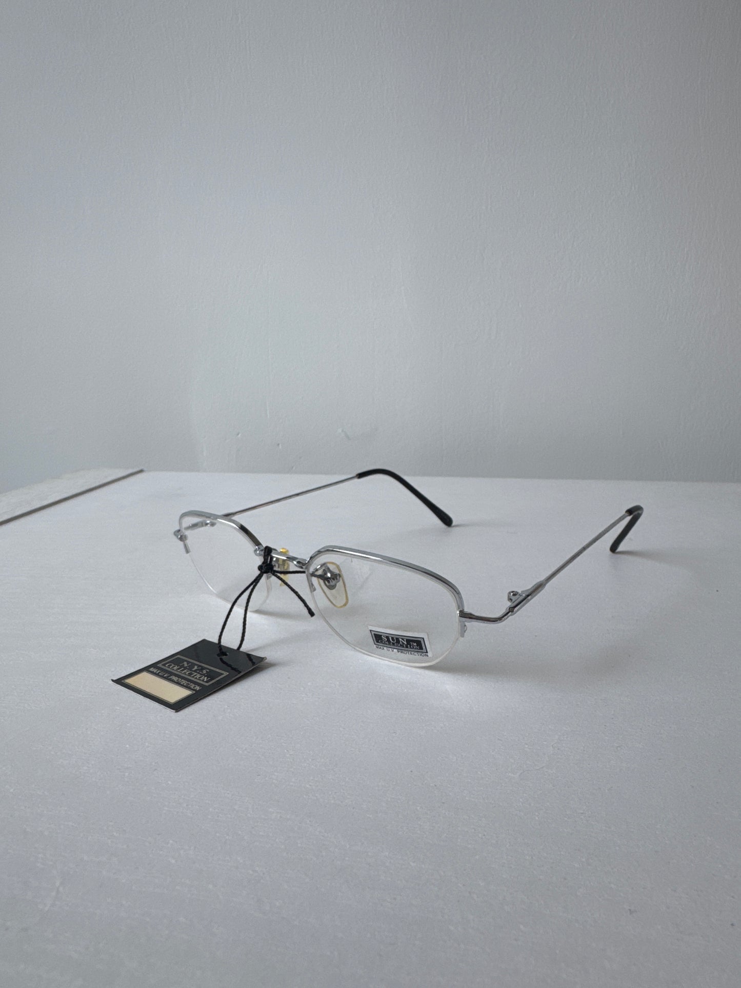 Vintage 90s Sun Ban Half Rim Metal Cheetah Glasses