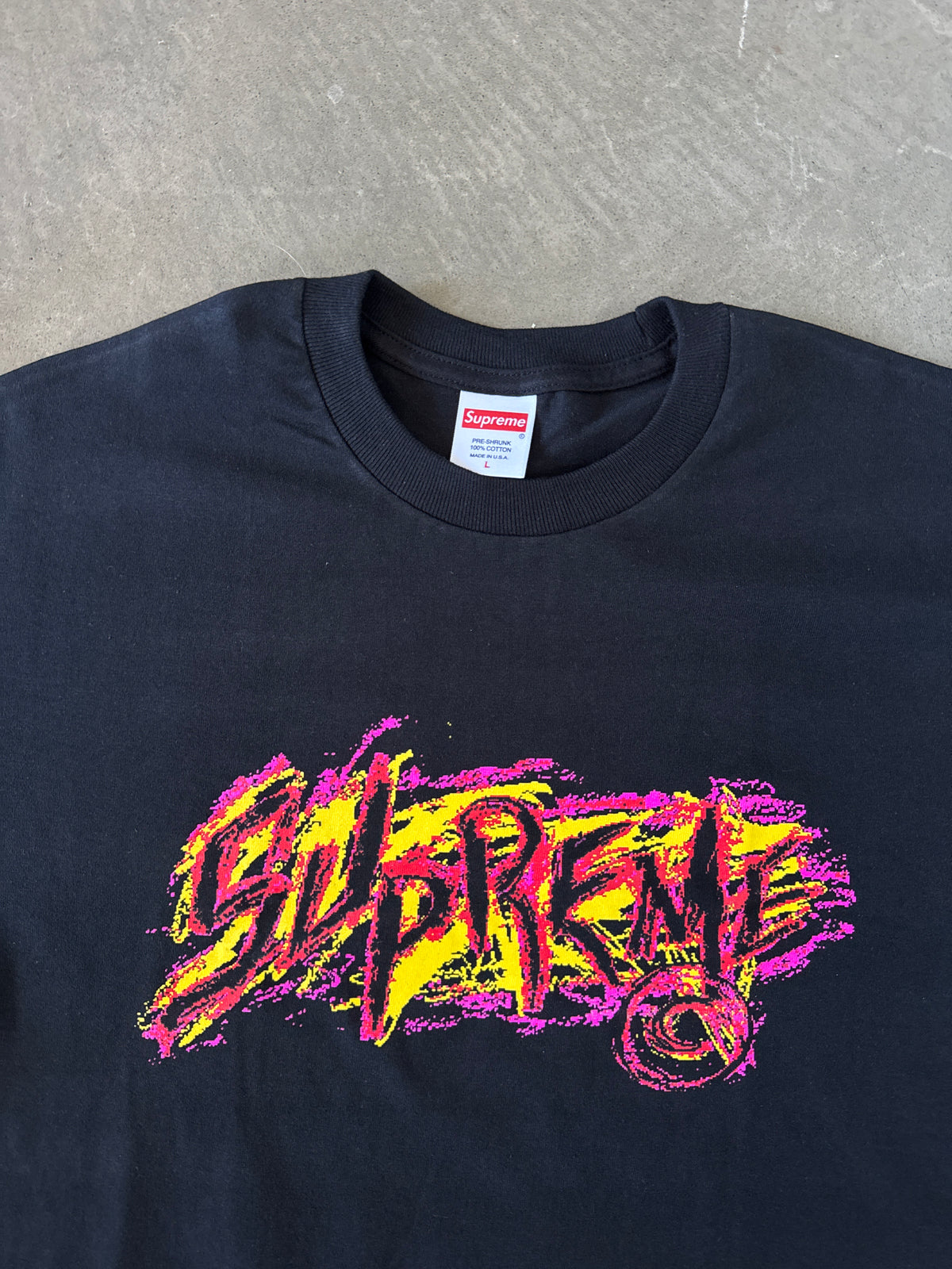 Supreme Scratch Black Tee (FW20)
