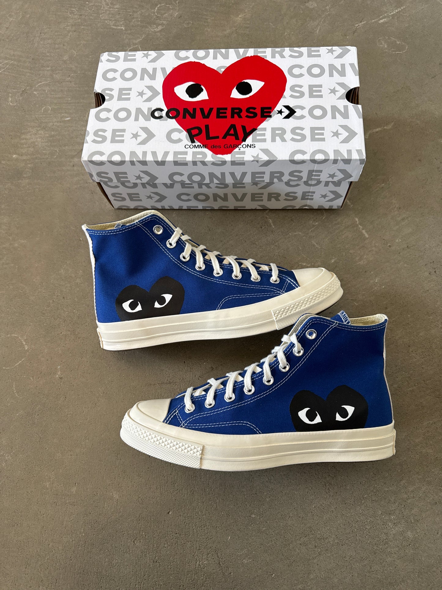 Converse Comme Des Garçons PLAY All Star 70 Hi Blue Quartz