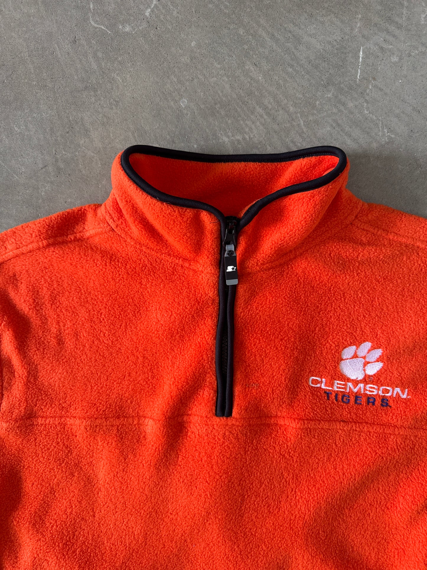 Vintage Starter Clemson University Tigers Quarter Zip Pullover