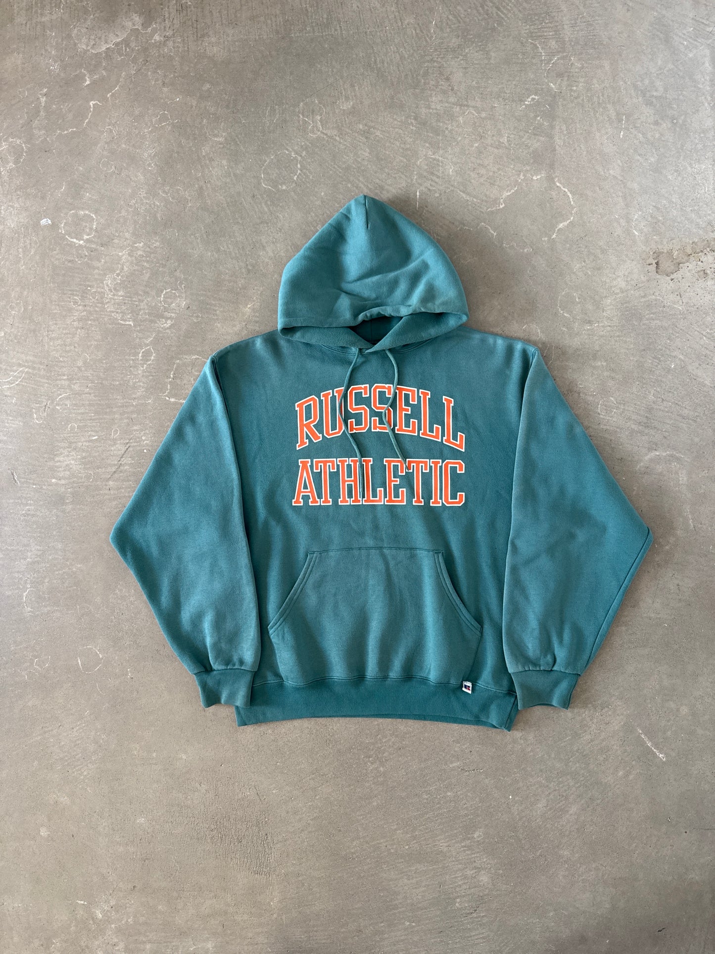 Vintage 90s Russell Athletic Teal Logo Hoodie