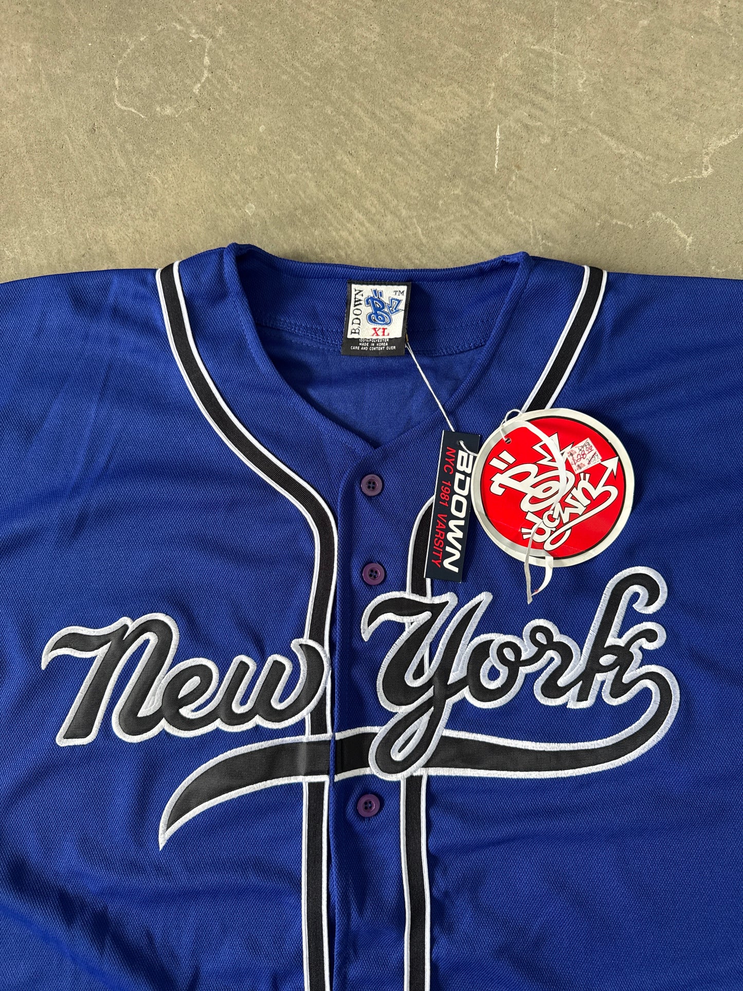 Vintage B Down New York Yankees Baseball Jersey