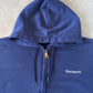 Vintage 90s Carhartt Embroidered Navy Hooded Zip Up