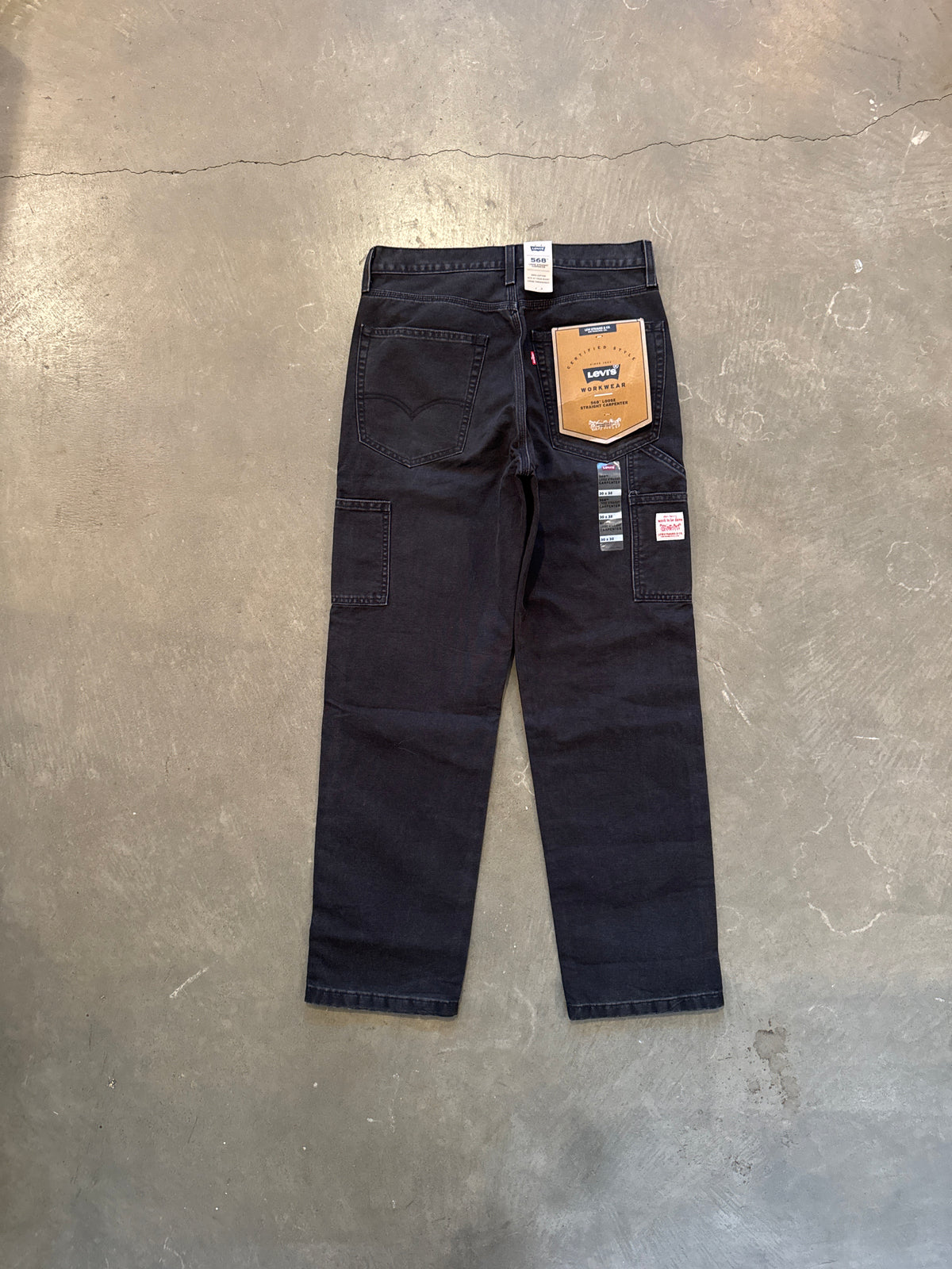 Levi’s 568 Washed Charcoal Loose Straight Carpenter Pants