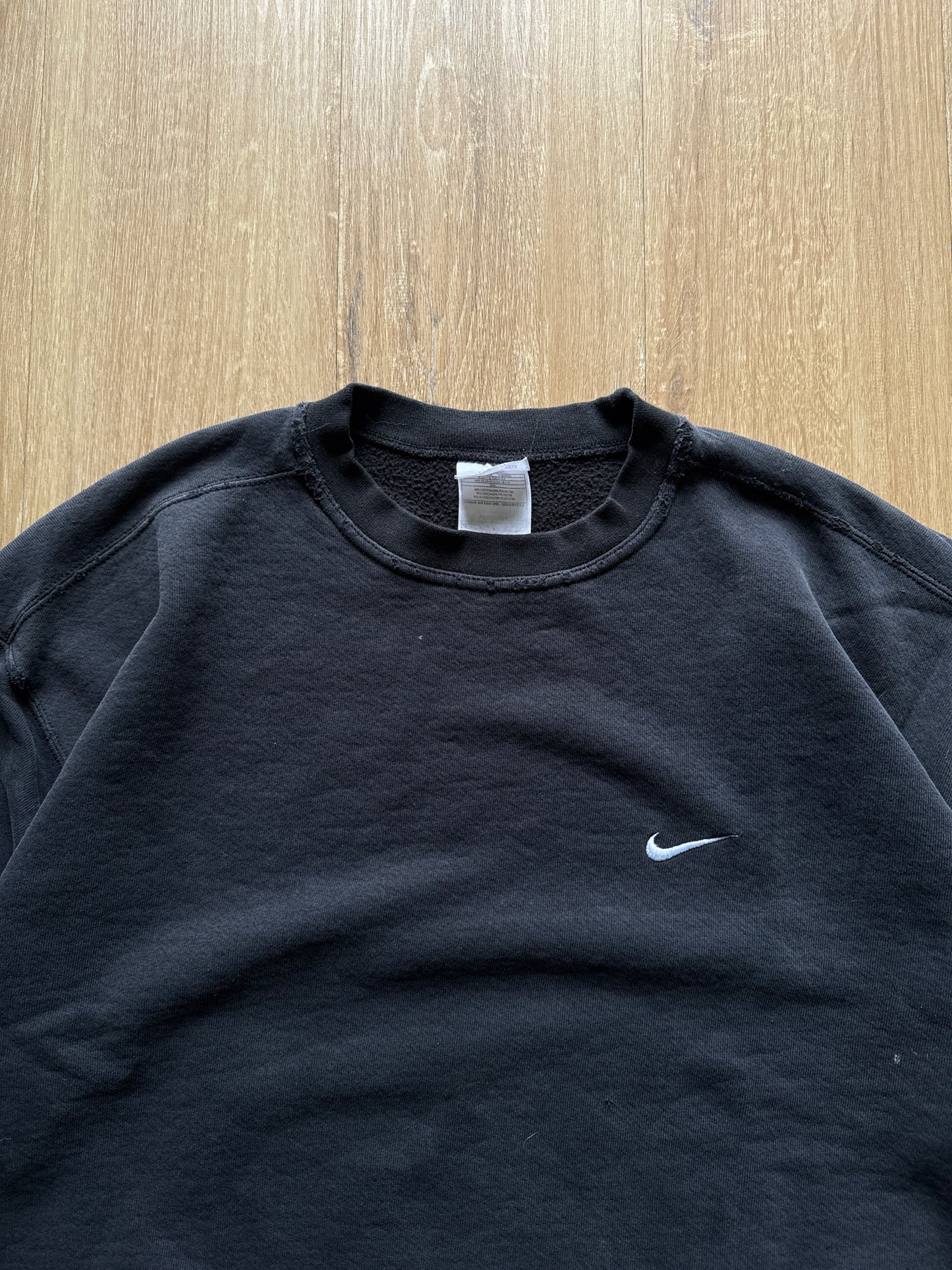 Vintage Nike Faded Black Distressed Boxy Sweatshirt