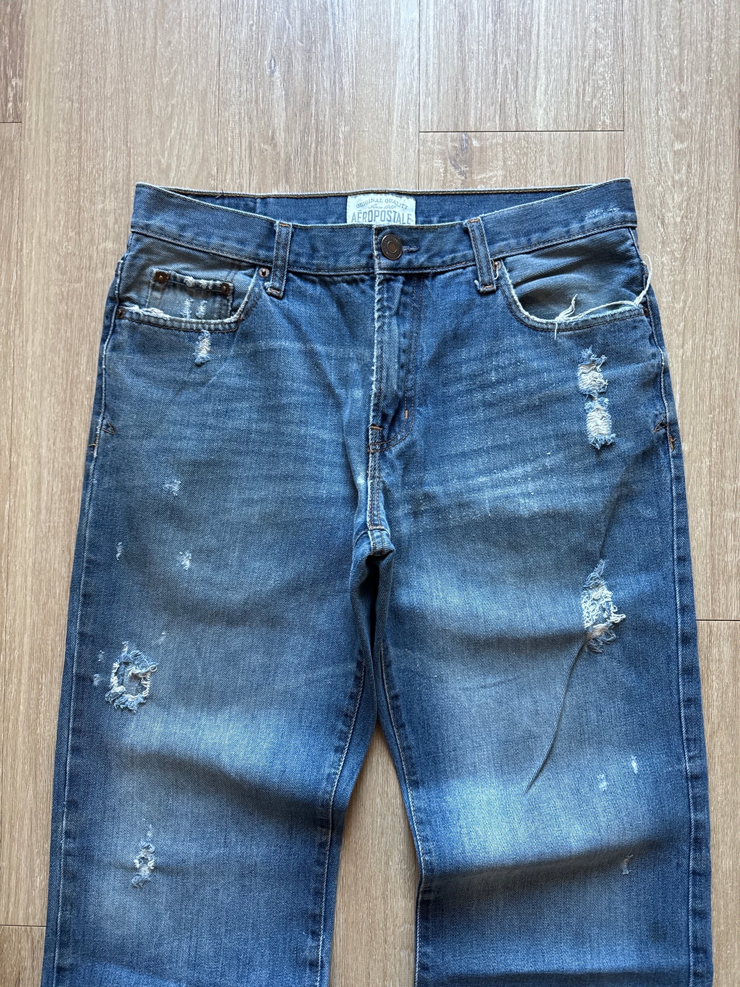 Vintage Y2K Aeropostale Distressed Benton Original Bootcut Denim Jeans