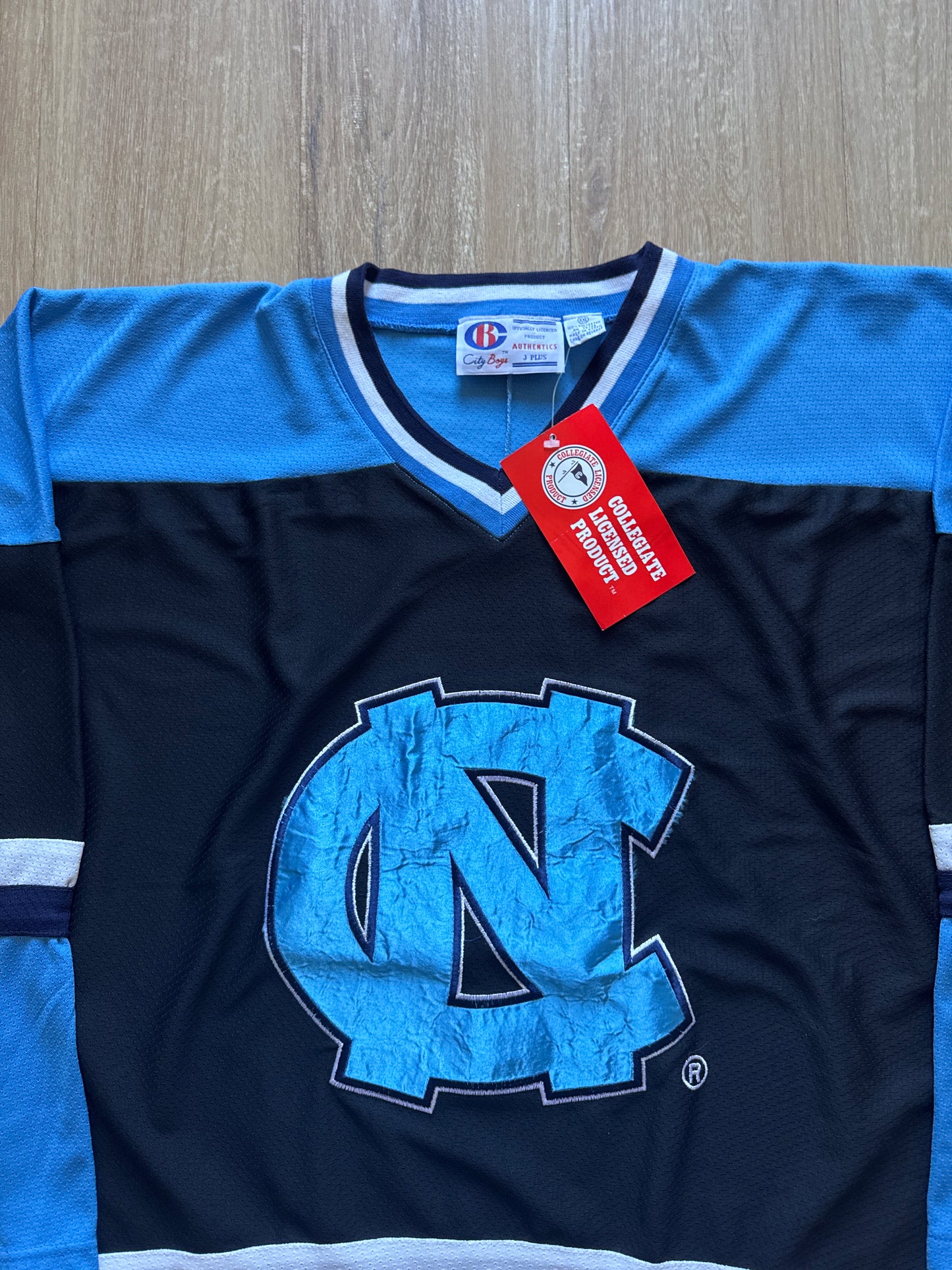Vintage 90s City Boy Collegiate Sportswear University Of North Carolina At Chapel Hill Tar Heels Hockey Jersey