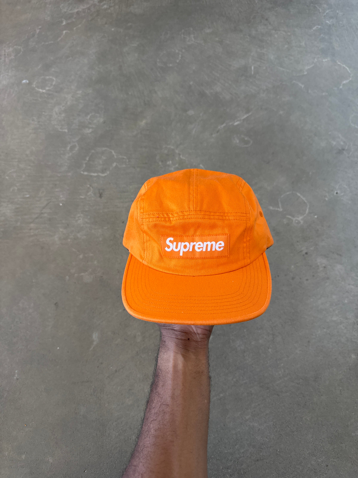 Supreme Washed Chino Twill Camp Cap Light Orange (FW23)