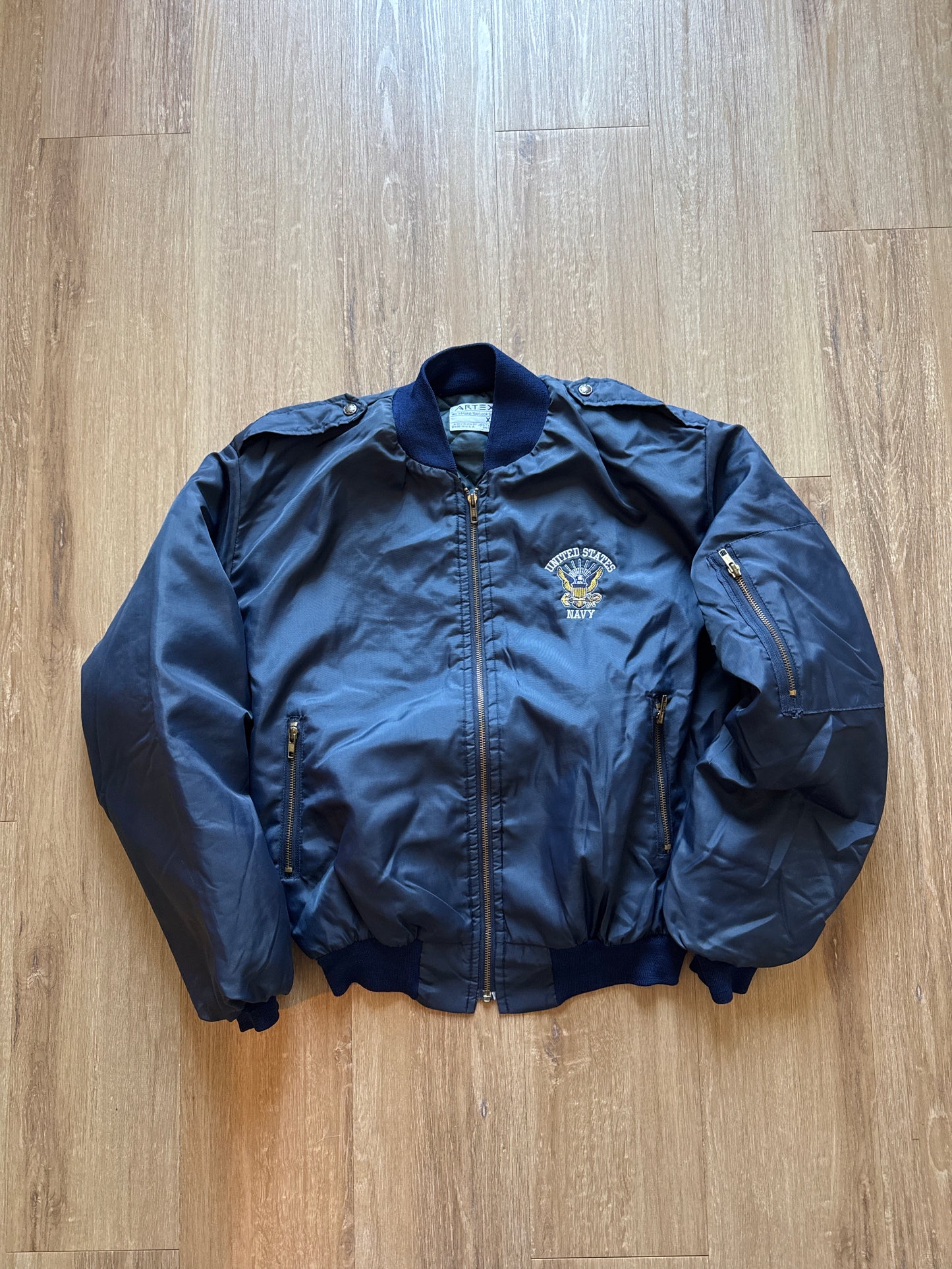 Vintage Artex United States Navy Bomber Jacket