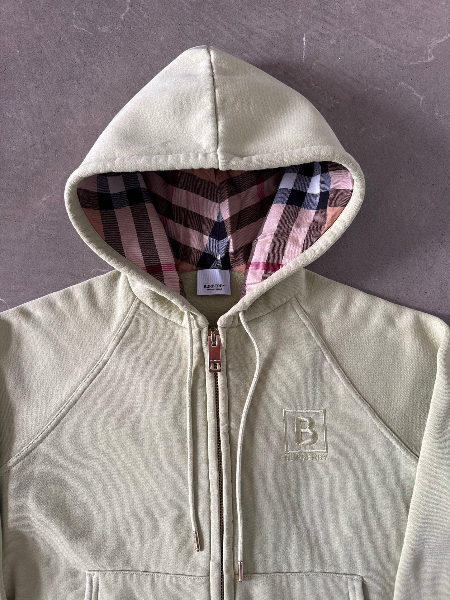 Burberry Women’s Letter Graphic Cotton Blend Zip Hoodie