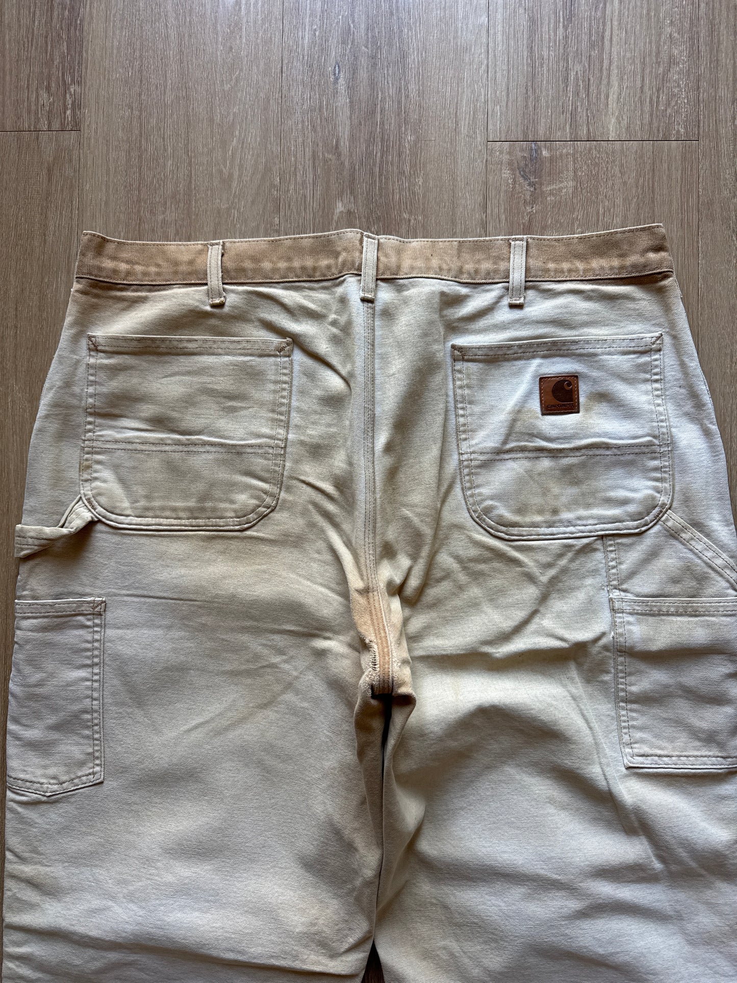 Vintage Carhartt Faded Distressed Tan Carpenter Pants