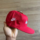 Vintage 90s Nike Logo Red Elastic Fitted Hat
