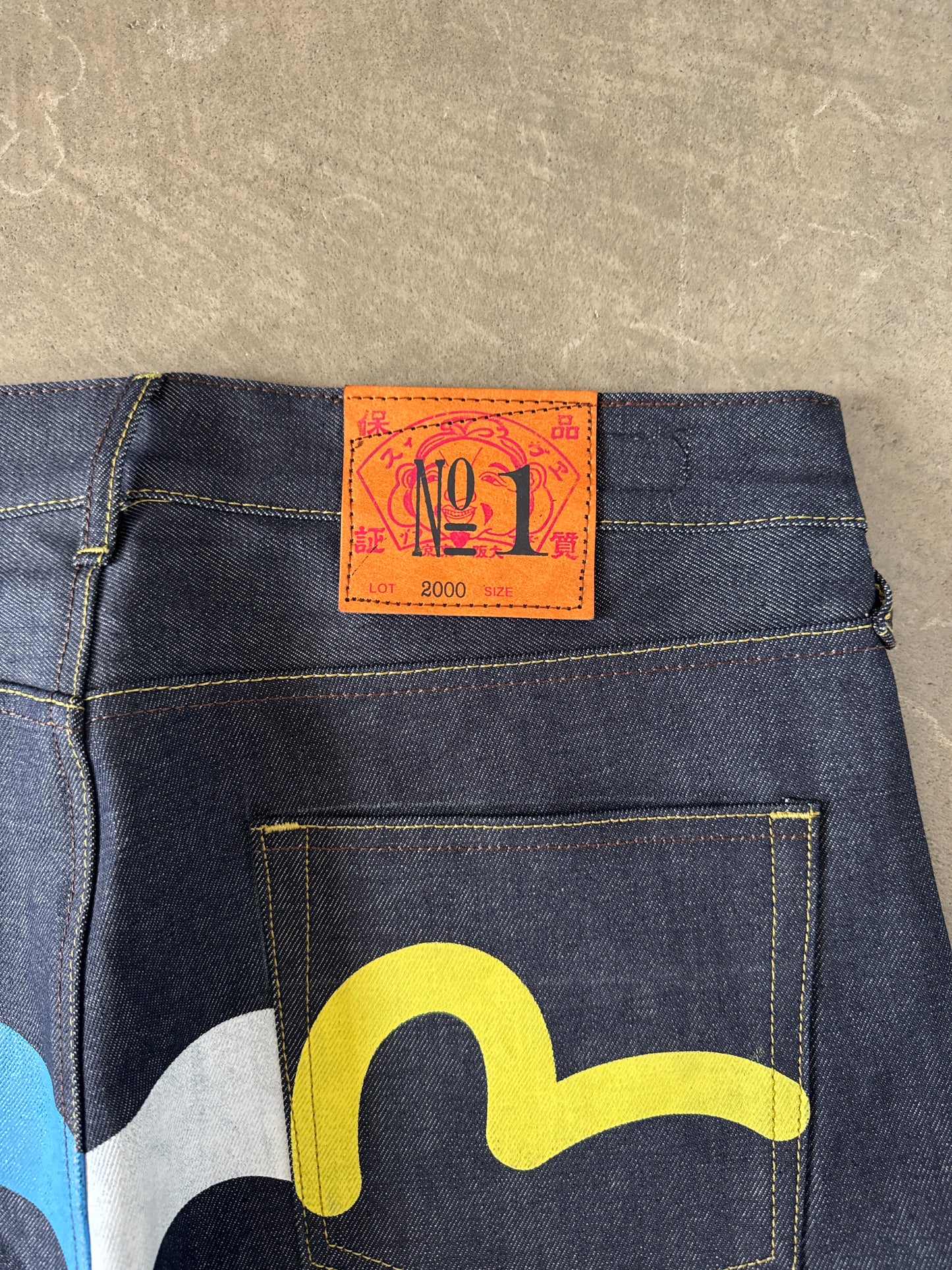 Evisu Multi Pocket Japanese Art Selvedge Denim Jeans