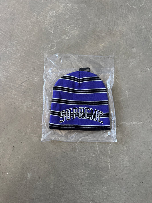 Supreme New Era Purple Stripe Beanie (FW26)