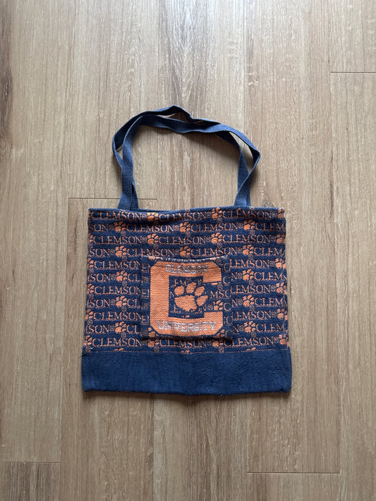 Vintage University Of Clemson Tigers Tote Bag