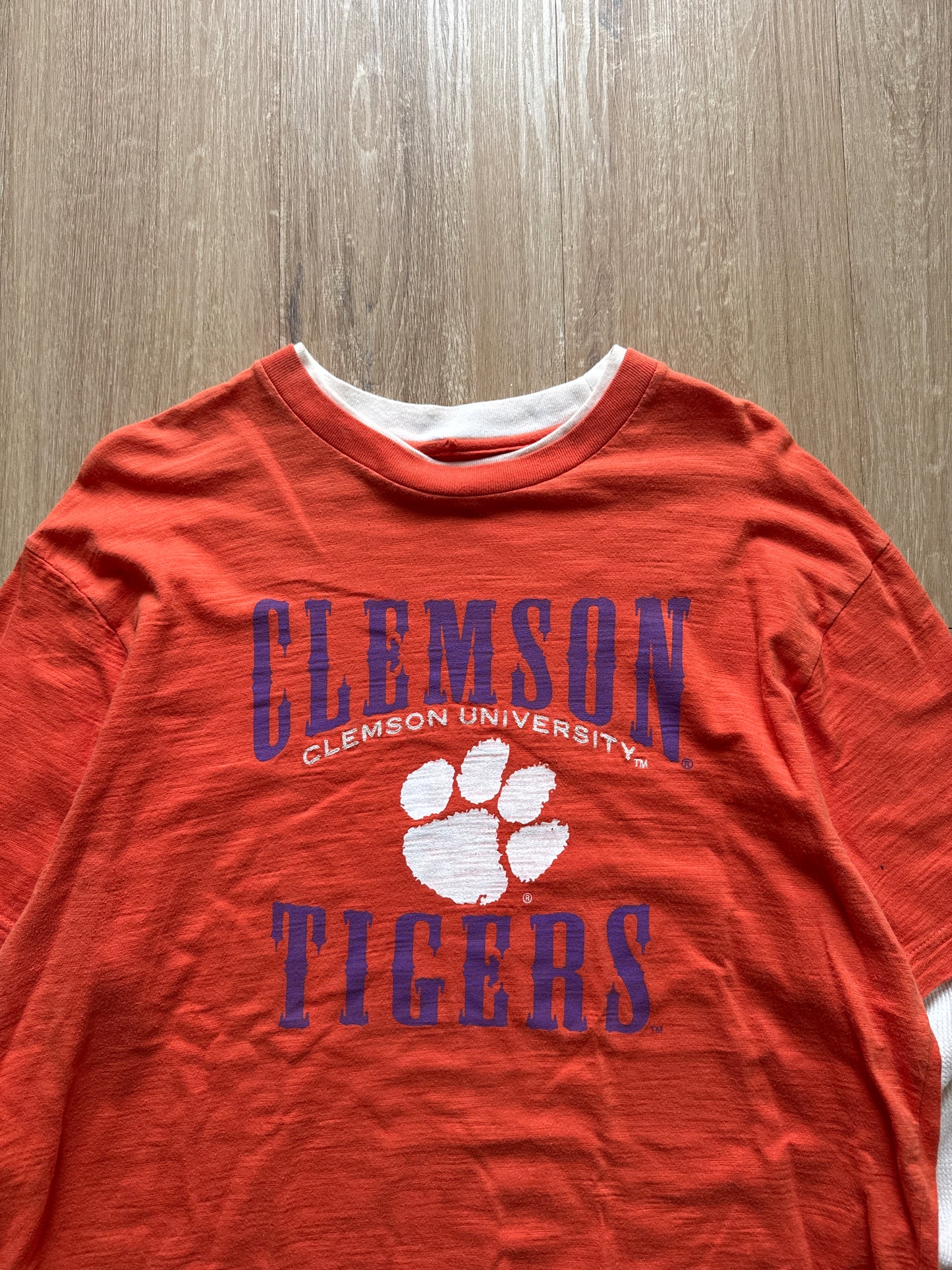 Y2K Colosseum University Of Clemson Tigers Long Sleeve Thermal Tee