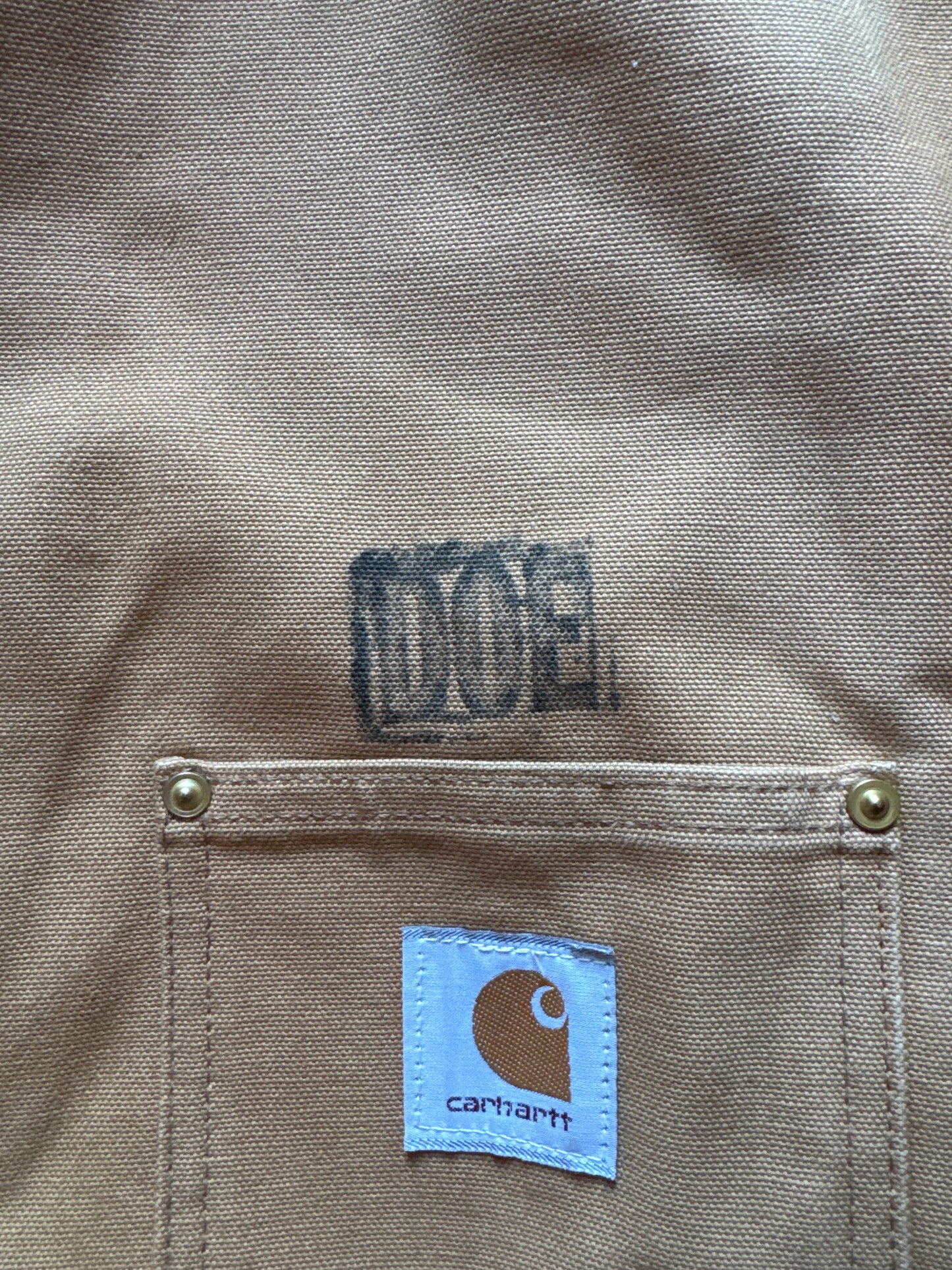 Vintage Carhartt Tan Barn Work Wear Chore Loose Fit Jacket